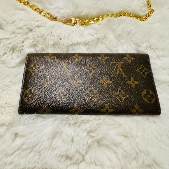 Louis Vuitton Brown Monogram Emilie Wallet with Chain … Super Clean - Picture 3 of 11